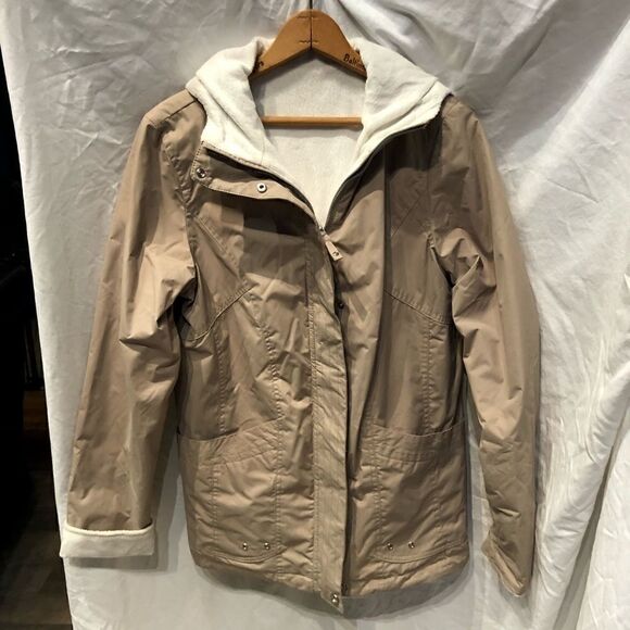 Free Country Reversible Jacket Tan/White Small - Picture 1 of 9